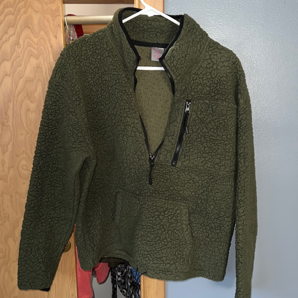 Green Sherpa 1/4 Zip